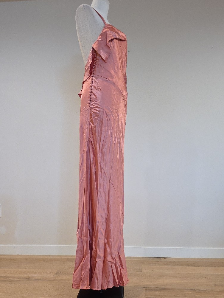 Nwt $319 For Love And Lemons Jewel Satin Maxi Dress In Pink Size S — image 5 of 8